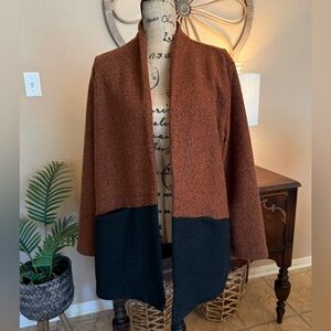 Liz Claiborne Two-Tone Brown and Black Cardigan Sweater